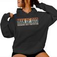 Man Of God Husband Dad Protector Christian Dad Father's Day Women Hoodie
