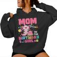 Mom Of The Birthday Axolotl Girl Mom And Dad Family Party Women Hoodie