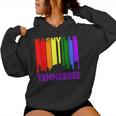 Nashville Tennessee Lgbtq Gay Pride Rainbow Skyline Women Hoodie