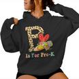 P Is For Pre K Teacher Leopard First Day Of School Women Hoodie