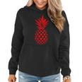 Pineapple Red Hearts Valentines Day Adult Women Hoodie