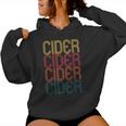Retro Cider Wine For Cider Lover Vintage Cider Women Hoodie