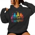 Retro Fort Lauderdale Skyline Rainbow Lgbt Lesbian Gay Pride Women Hoodie