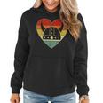 Retro Heart Viking Helmet Viking Valentines Day Women Hoodie