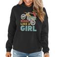 Ride Like A Girl Dirt Bike Rider Motocross Enduro Vintage Women Hoodie