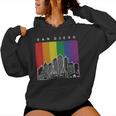 San Diego California Lgbt Pride Rainbow Flag Women Hoodie