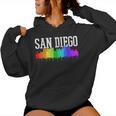 San Diego Skyline Rainbow Gay Pride Month California Women Hoodie