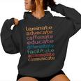 Sped Special Education Teacher Laminate Advocate Caffeinate Women Hoodie