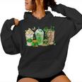 St Patrick's Day Ice Coffee Lover Irish Latte Lucky Coffee Women Hoodie