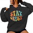 Stay Groovy Hippie Peace Sign Retro 60S 70S Women Women Hoodie