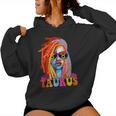Taurus Queen African American Loc'd Zodiac Sign Women Hoodie