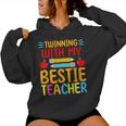 Twinning With My Bestie Teacher Boy Spirit Week Twin Day Women Hoodie