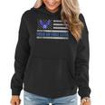 Vintage American Flag Proud Air Force Sister Veteran Day Women Hoodie