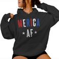 Vintage Merica Af Patriotic 4Th July Women Women Hoodie