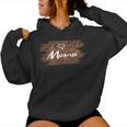 Vintage Rosa Leopardo Mama Gráfico Cheetha Amor Mama Corazón Sudadera con capucha para mujer