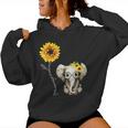 You-Are-My-Sunshine Elephant Sunflower Hippie Quote Song Women Hoodie
