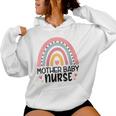 0Jvn Mother Baby Nurse Rainbow Postpartum Nursing Life Women Hoodie