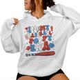 In My Baseball Poppy Era Groovy Baseball Pride Women Hoodie