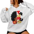 Half Face Taurus Black Queen Birthday Zodiac Curly Hair Women Hoodie