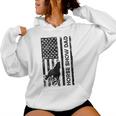 Horse Show Dad American Flag Equestrian Father Women Hoodie