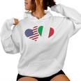 Italy Usa FlagHeart Italian American Love Women Hoodie