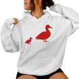 Mama Duck 1 Duckling Animal Family R Women Hoodie