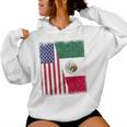 Mexico Independence Day Half Mexican American Flag Women Women Hoodie