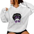 National Women's History Month 2024 History Month Messy Bun Women Hoodie
