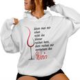 Reichet Mir Den Wein Set Wine Glasses S Kapuzenpullover für Damen