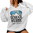 School Nurse Off Duty Sunglasses Beach Summer Women Hoodie