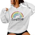 Seattle Rainbow 70'S 80'S Style Retro Gay Pride Women Women Hoodie