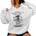 Never Underestimate An Old Lady Who Loves Dogs-January Women Hoodie