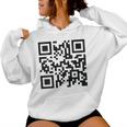 Unique Qr-Code With Humorous Hidden Message Women Hoodie