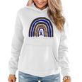 We Wear Black & Navy Rainbow For Ocular Melanoma Awareness Women Hoodie