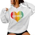 Youth Girls Sienna Name Heart Retro Vintage Women Hoodie