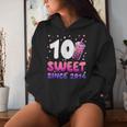 10Th Birthday 10 Yrs Old Girl Bubble Boba Tea Anime Women Hoodie Gifts for Her