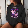10Th Birthday Girl 10 Years Painting Art Number 10 Women Hoodie Gifts for Her