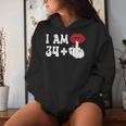 I Am 34 1 Middle Finger & Lips 35Th Birthday Girls Women Hoodie Gifts for Her