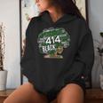 414 Milwaukee Area Code African American Woman Afro Women Hoodie Gifts for Her