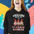 4Th Grade Teacher Christmas Chilling With My Gnomies Fourth Women Hoodie Gifts for Her
