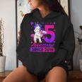 5 Years Old Flossing Unicorn 5Th Birthday Girl Party Women Hoodie Gifts for Her