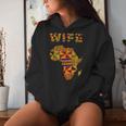 Afro Black Wife African Ghana Kente Cloth Couple Matching Women Hoodie Gifts for Her