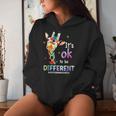Autism Awareness Acceptance Giraffe Its Ok To Be Different Women Hoodie Gifts for Her