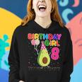 Avocados 8Th Birthday Girl 8 Years Old Avocados Theme B-Day Women Hoodie Gifts for Her