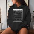 Band Director Nutrition Facts Sarcastic Graphic Women Hoodie Gifts for Her