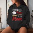 Baseball My Favorite Player Calls Me Mom Heart Mother Women Hoodie Gifts for Her