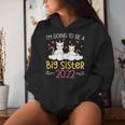 Become Big Sister Unicorn 2022 Women Hoodie Gifts for Her