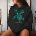 Belize Sea Turtle Retro Boys Girls Vacation Souvenir Women Hoodie Gifts for Her