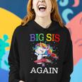 Big Sister Again Unicorn Sibling Older Daughter Unicorn Women Hoodie Gifts for Her