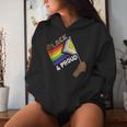 Black Gay Proud Progress Pride Flag Rainbow Vintage Women Hoodie Gifts for Her